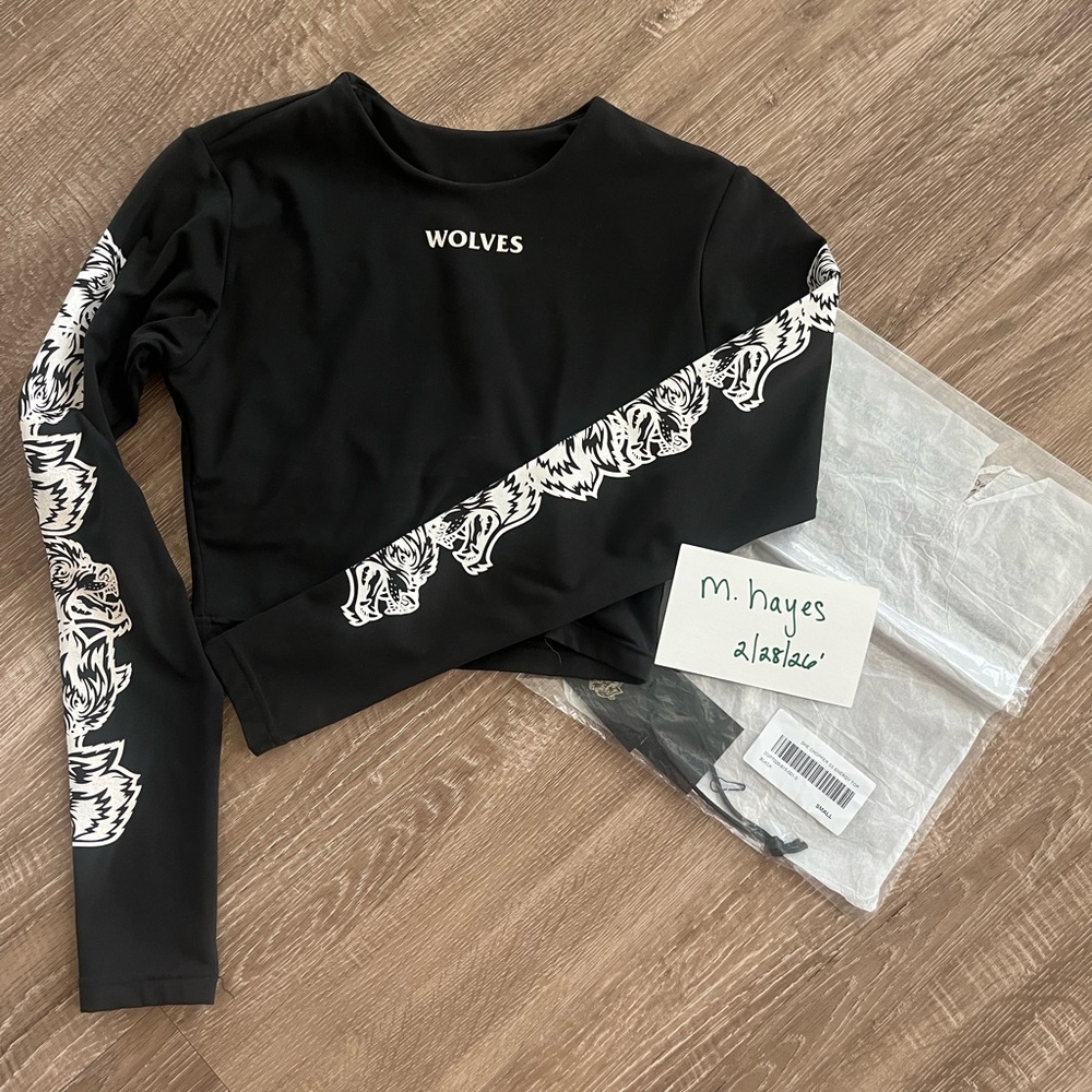 Darc Sport Black Long Sleeve Tee with White Tiger Print